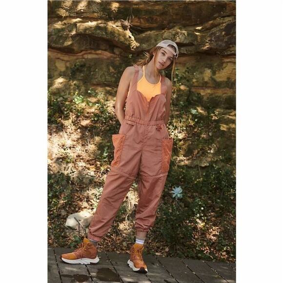 Free People Pants - Free People Movement Chaparral Convertible Jumpsuit Overalls XS Women Orange NEW